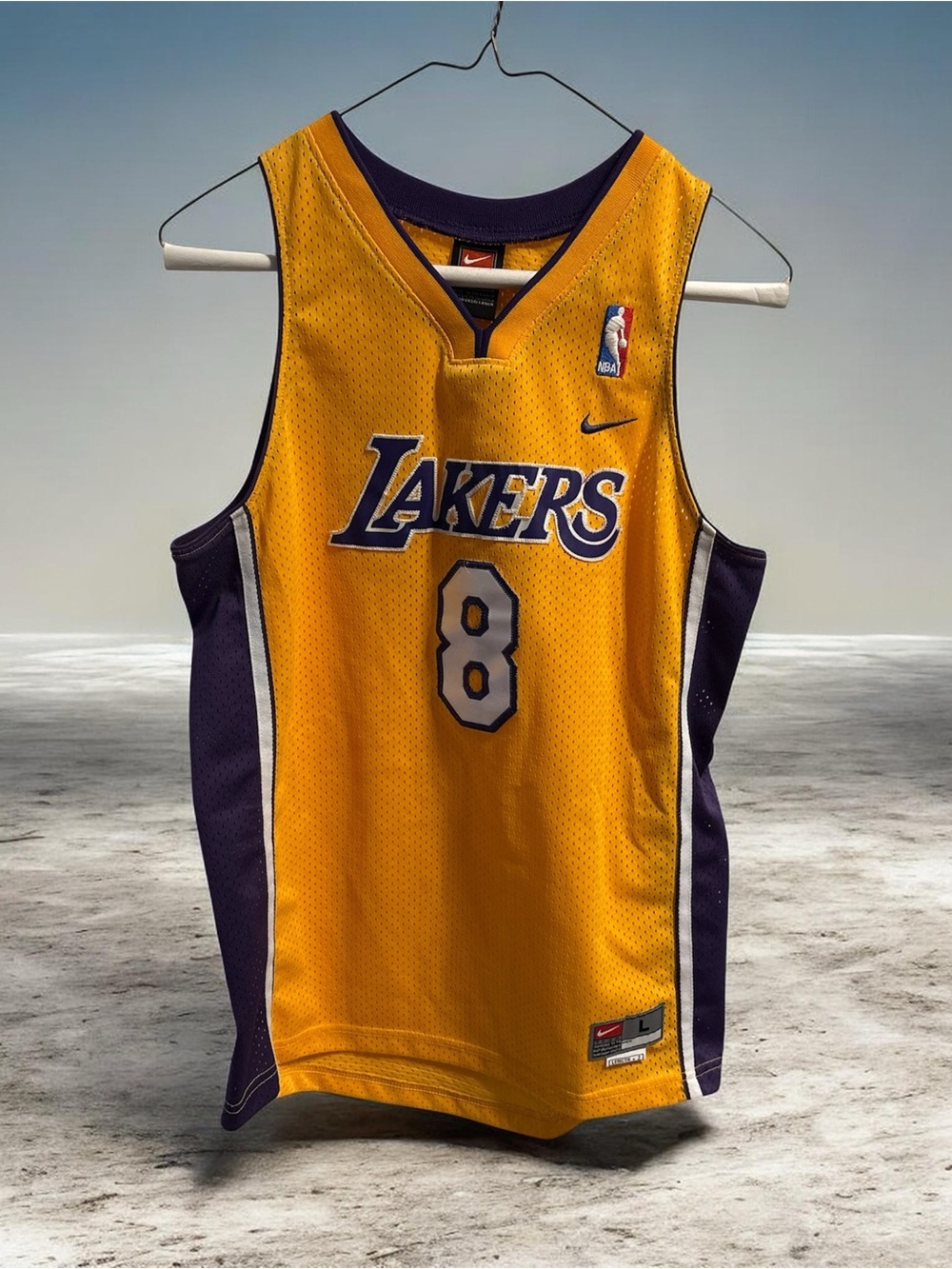 Nike Kids Lakers -Kobe Bryant Gold and Purple Mesh Sports Jersey